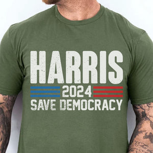 Harris Save Democracy Shirt | Kamala Harris 2024 Shirt | Democrat Shirt Dark T1261 - KH2