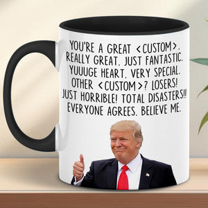 Funny Trump Custom Word Coffee Mug | President Donald Trump Themed Gag Gift | Gift from Wife Son Daughter C1266 - GOP