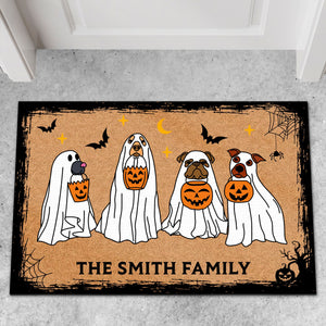 Ghost Dogs Halloween Doormat, Halloween Welcome Mat, Dog Lover Doormat, Funny Halloween Doormat T1268