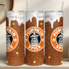 Pumpkin Spice Tumbler, Gold Glitter Tumbler, Halloween Skinny Tumbler T1276