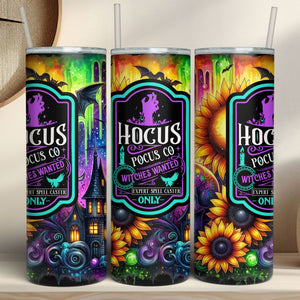 Hocus Pocus Tumbler, Witchy Spooky Season Tumbler, Halloween Skinny Tumbler T1282