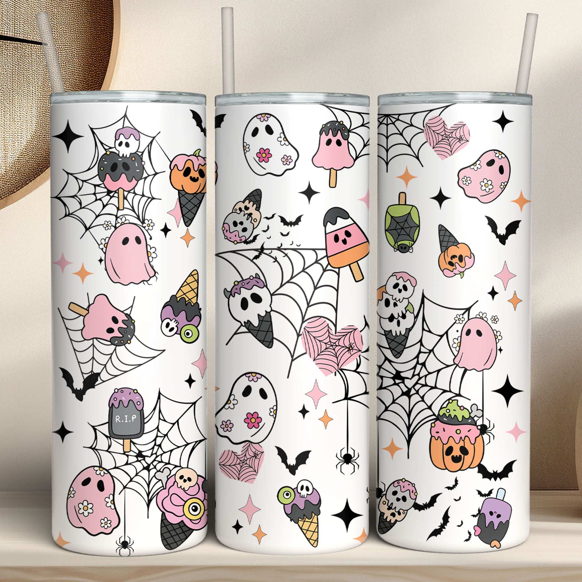 Cute Halloween Tumbler, Spooky Halloween Season Tumbler, Halloween Skinny Tumbler T1283