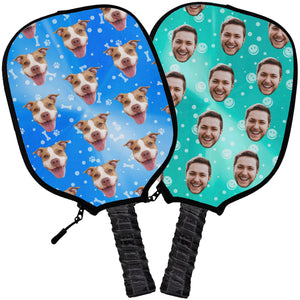 Customized Photo Pickleball Cover, Put Your Dog Cat on a Personalized Pickleball Cover, Live Preview Upload Photo C1290