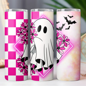 Cute Ghost Tumbler, Spooky Halloween Tumbler, Halloween Skinny Tumbler T1298