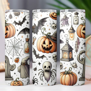 Spooky Halloween Tumbler, Halloween Fall Tumbler, Halloween Skinny Tumbler T1302