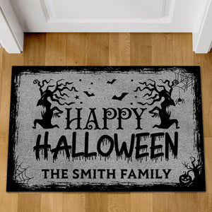 Happy Halloween Doormat, Halloween Welcome Mat, Spooky Halloween Doormat T1309