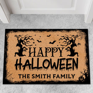 Happy Halloween Doormat, Halloween Welcome Mat, Spooky Halloween Doormat T1309