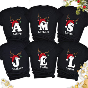 Christmas Custom Name Matching Shirt, Custom Family Christmas Shirt, Personalized Christmas Couple Shirt, Christmas Group Shirt C1322