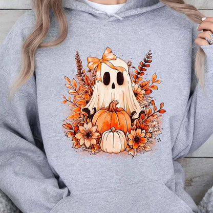 Retro Ghost Pumpkin, Spooky Ghost Shirt, Fall Halloween Shirt, Halloween Sweatshirt T1337