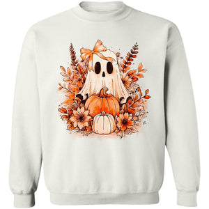 Retro Ghost Pumpkin, Spooky Ghost Shirt, Fall Halloween Shirt, Halloween Sweatshirt T1337