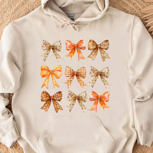 Retro Fall Pumpkin Bow Shirt, Fall Season Shirt, Fall Autumn Shirt, Halloween Shirt, Halloween Sweatshirt T1339