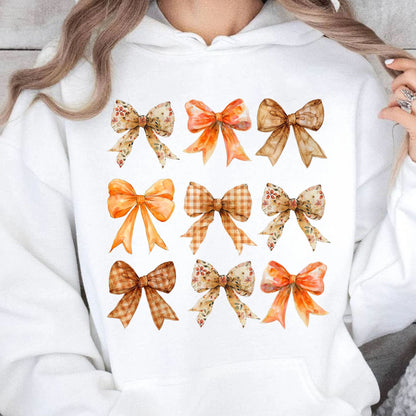 Retro Fall Pumpkin Bow Shirt, Fall Season Shirt, Fall Autumn Shirt, Halloween Shirt, Halloween Sweatshirt T1339