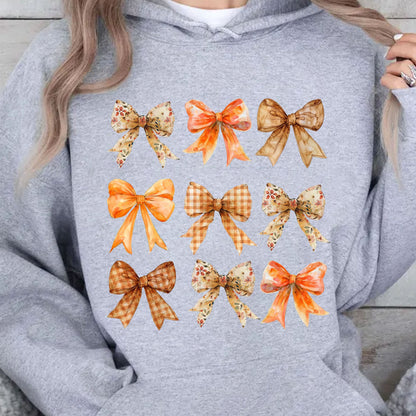 Retro Fall Pumpkin Bow Shirt, Fall Season Shirt, Fall Autumn Shirt, Halloween Shirt, Halloween Sweatshirt T1339