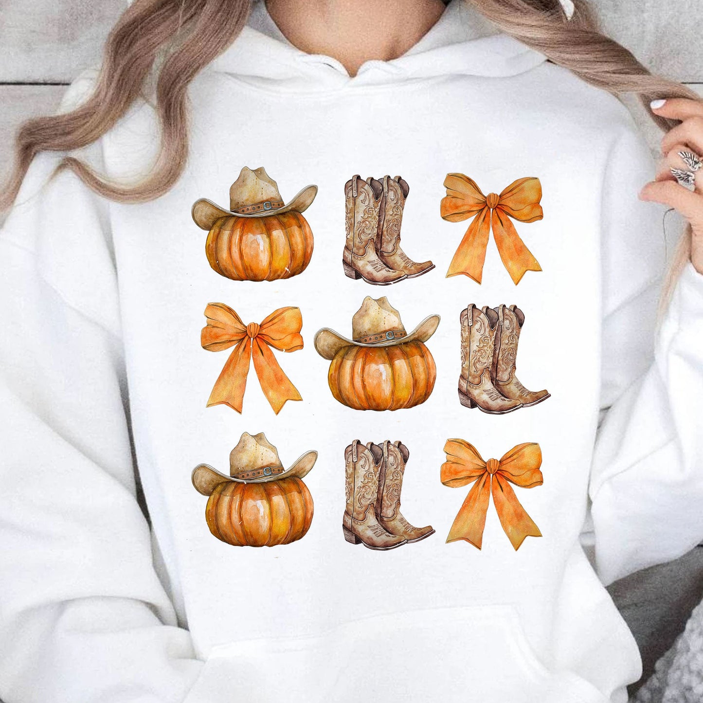 Western Fall Pumpkin Bowtie Shirt, Fall Season Shirt, Fall Autumn Shirt, Halloween Shirt, Halloween Sweatshirt T1340