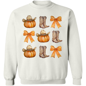 Western Fall Pumpkin Bowtie Shirt, Fall Season Shirt, Fall Autumn Shirt, Halloween Shirt, Halloween Sweatshirt T1340