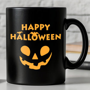 Happy Halloween Mug, Spooky Halloween Mug, Fall Halloween Season Black Mug T1343