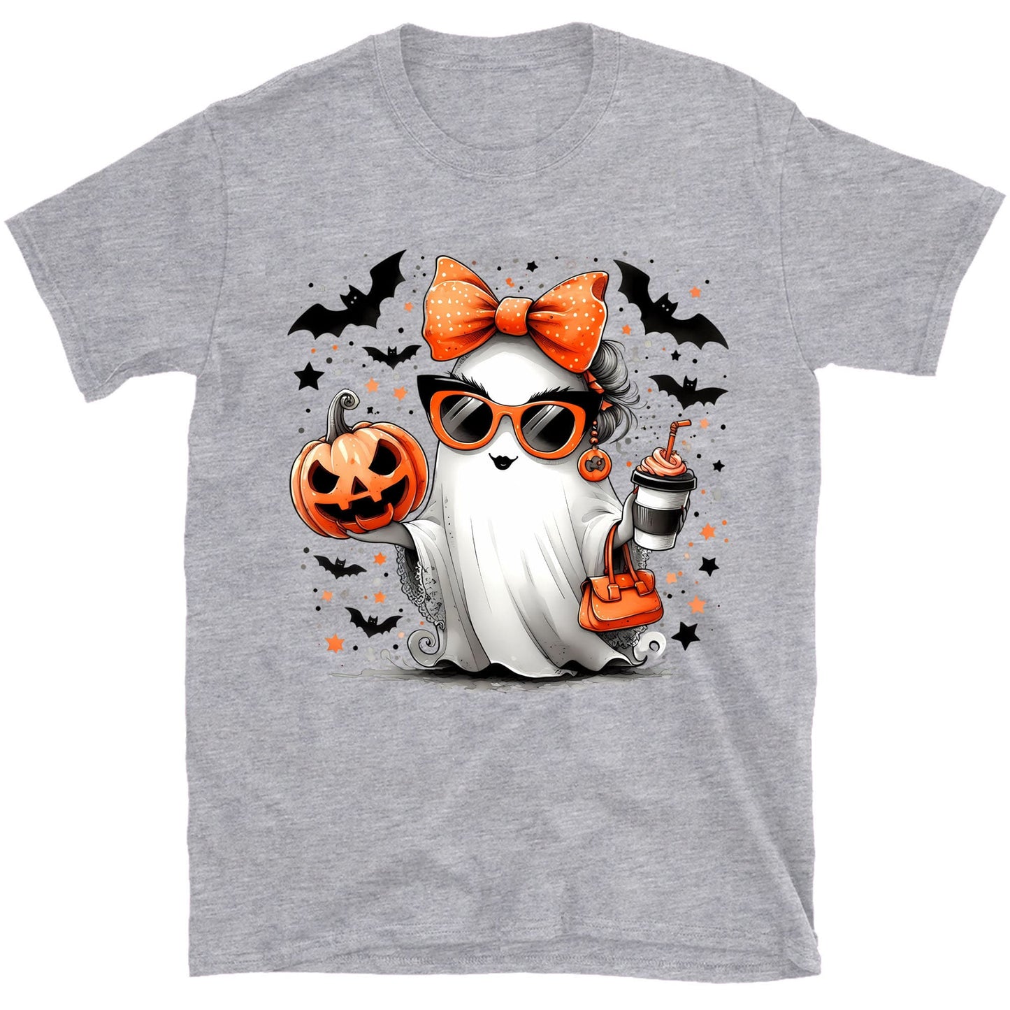 Stylish Fashion Ghost Girl, Cute Ghost Shirt, Halloween Shirt, Cute Halloween Sweatshirt T1347