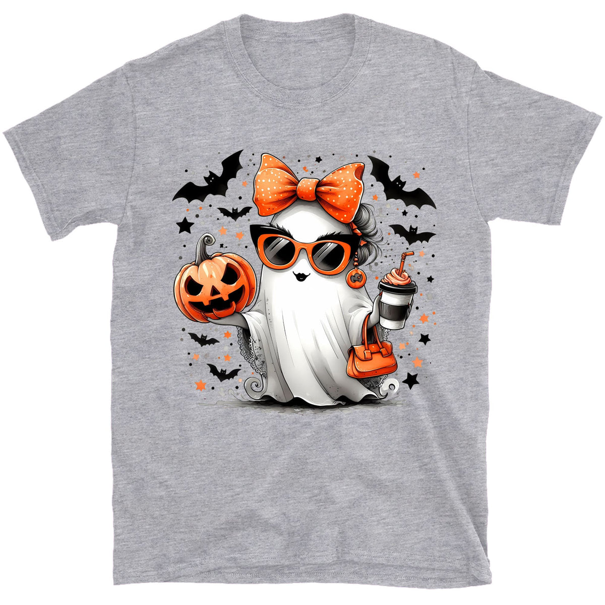 Stylish Fashion Ghost Girl, Cute Ghost Shirt, Halloween Shirt, Cute Halloween Sweatshirt T1347