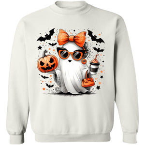 Stylish Fashion Ghost Girl, Cute Ghost Shirt, Halloween Shirt, Cute Halloween Sweatshirt T1347