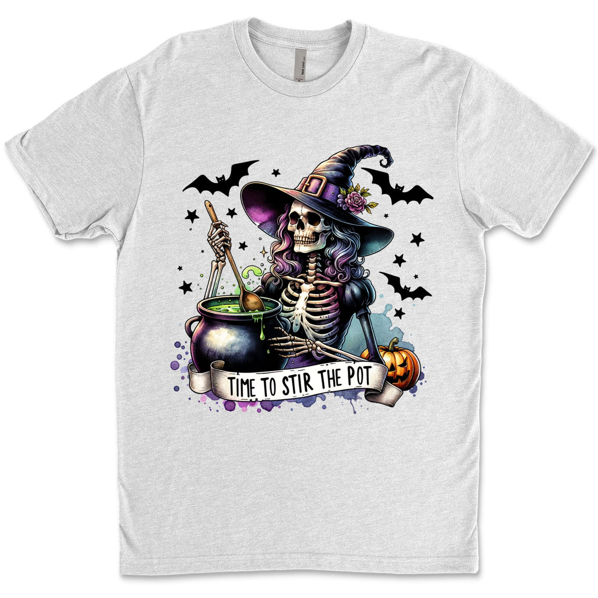 Time To Stir The Pot Shirt, Witches Skeleton Shirt, Spooky Halloween Shirt, Halloween Sweatshirt T1348