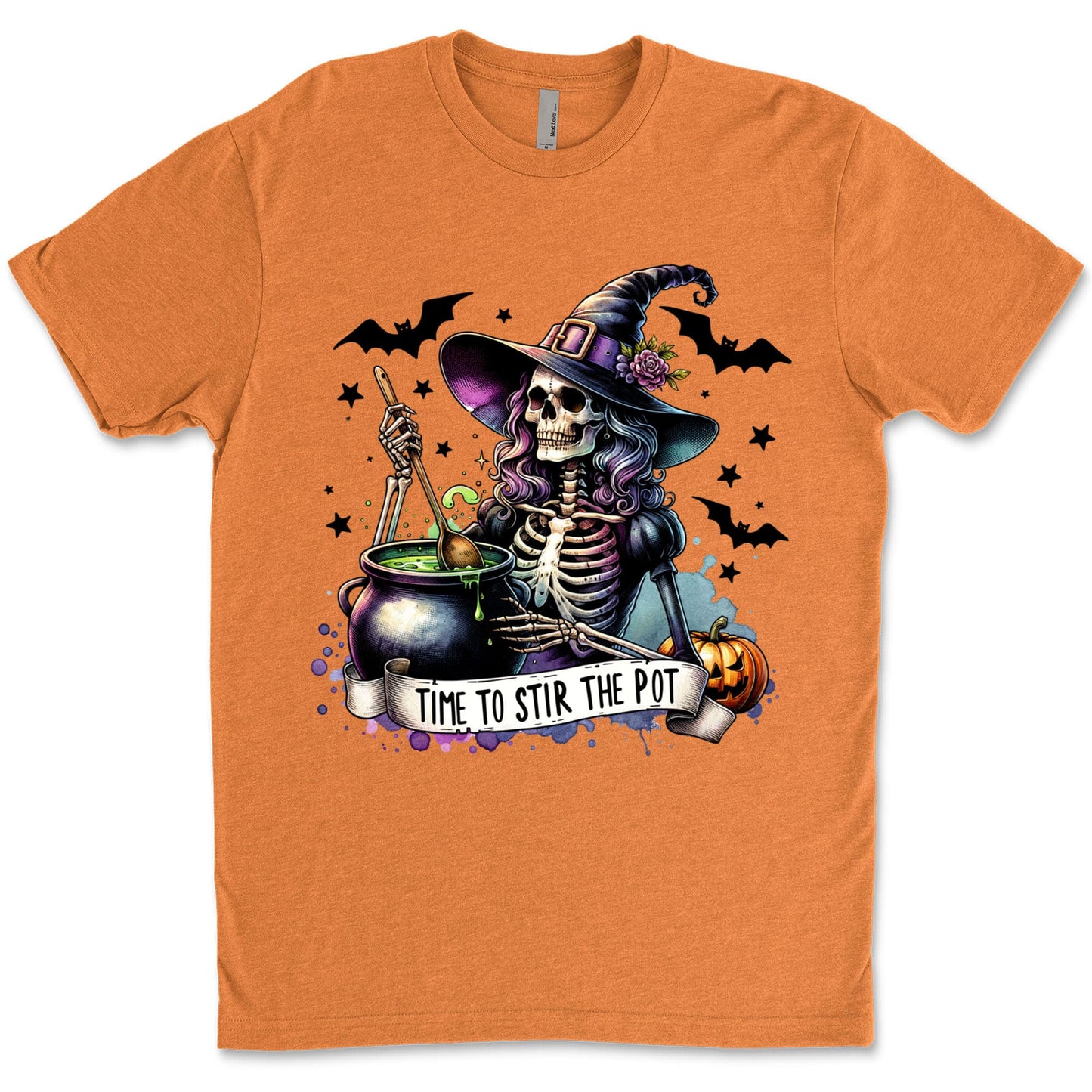 Time To Stir The Pot Shirt, Witches Skeleton Shirt, Spooky Halloween Shirt, Halloween Sweatshirt T1348