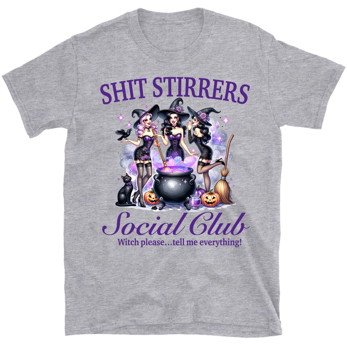 Shit Stirrers Social Club Shirt, Witches Halloween Shirt, Spooky Halloween Shirt, Halloween Sweatshirt T1350