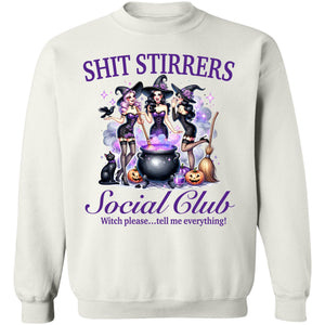 Shit Stirrers Social Club Shirt, Witches Halloween Shirt, Spooky Halloween Shirt, Halloween Sweatshirt T1350