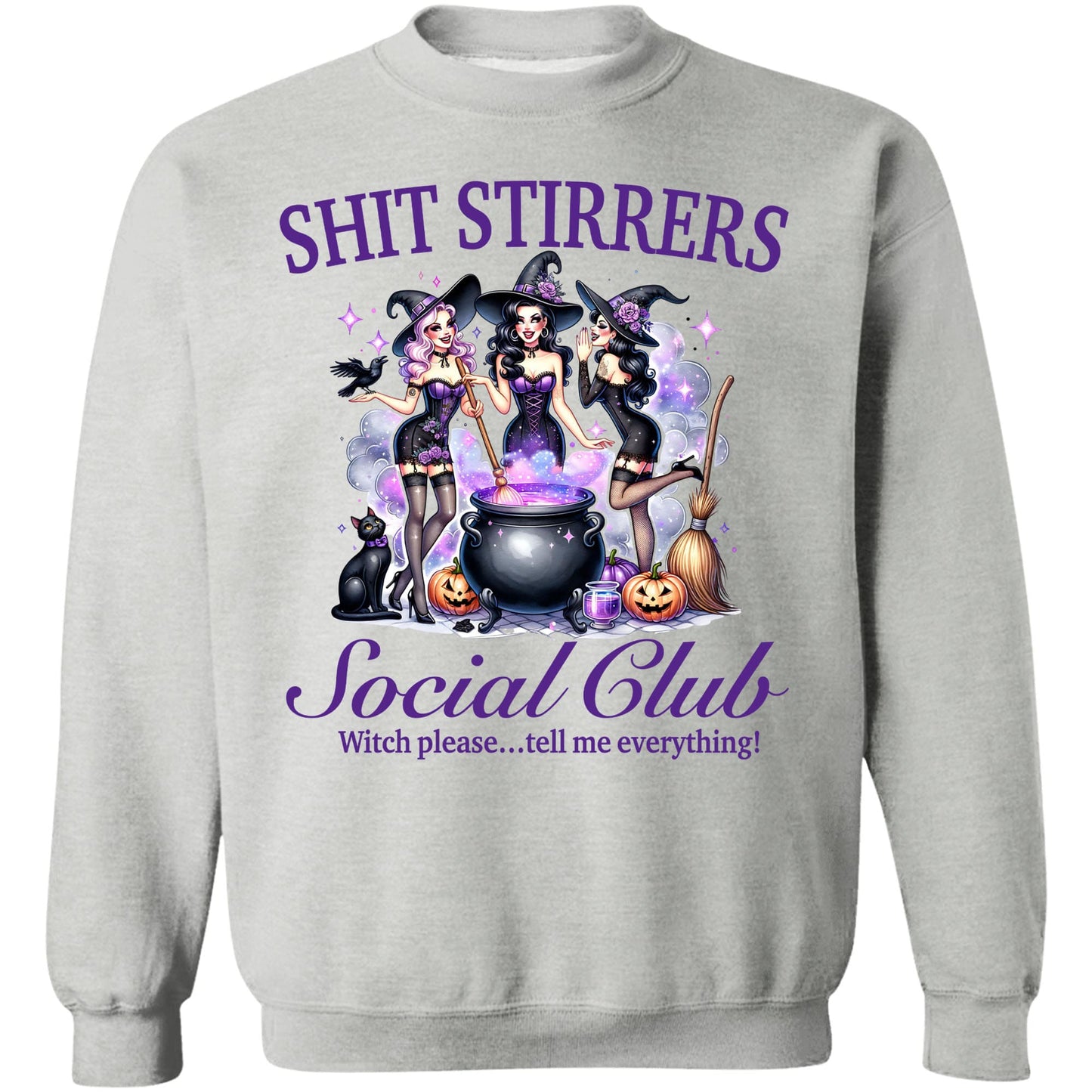 Shit Stirrers Social Club Shirt, Witches Halloween Shirt, Spooky Halloween Shirt, Halloween Sweatshirt T1350