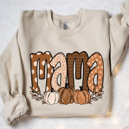 Fall Mama Shirt,  Autumn Season Shirt, Gift For Mom, Halloween Shirt, Halloween Sweatshirt T1356