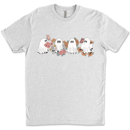 Retro Floral Ghosts Shirt, Cute Halloween Shirt, Halloween Sweatshirt T1358