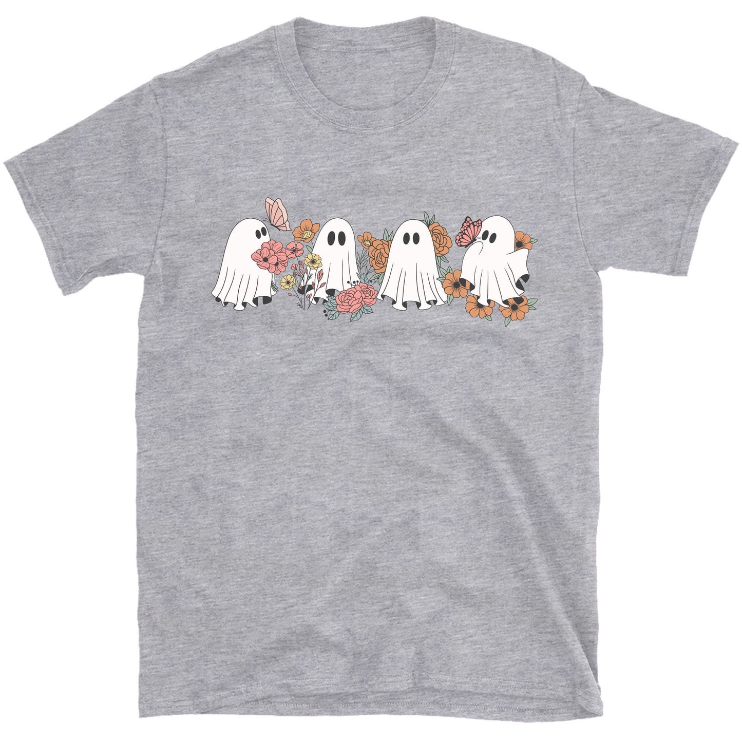 Retro Floral Ghosts Shirt, Cute Halloween Shirt, Halloween Sweatshirt T1358