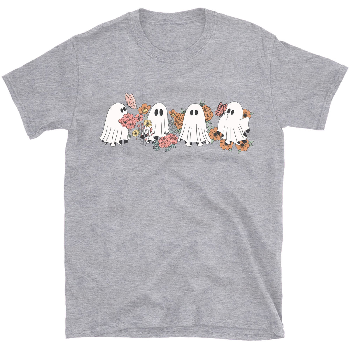 Retro Floral Ghosts Shirt, Cute Halloween Shirt, Halloween Sweatshirt T1358