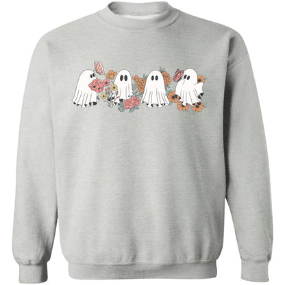 Retro Floral Ghosts Shirt, Cute Halloween Shirt, Halloween Sweatshirt T1358