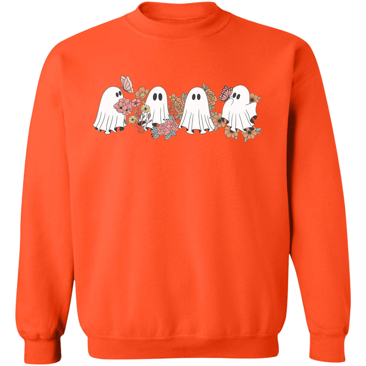 Retro Floral Ghosts Shirt, Cute Halloween Shirt, Halloween Sweatshirt T1358