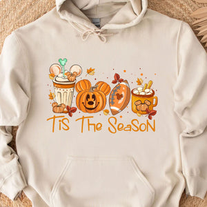 Tis The Season Shirt, Football Halloween Shirt, Pumpkin Spice Shirt, Mouse Pumpkin Shirt, Autumn Halloween Sweatshirt T1360