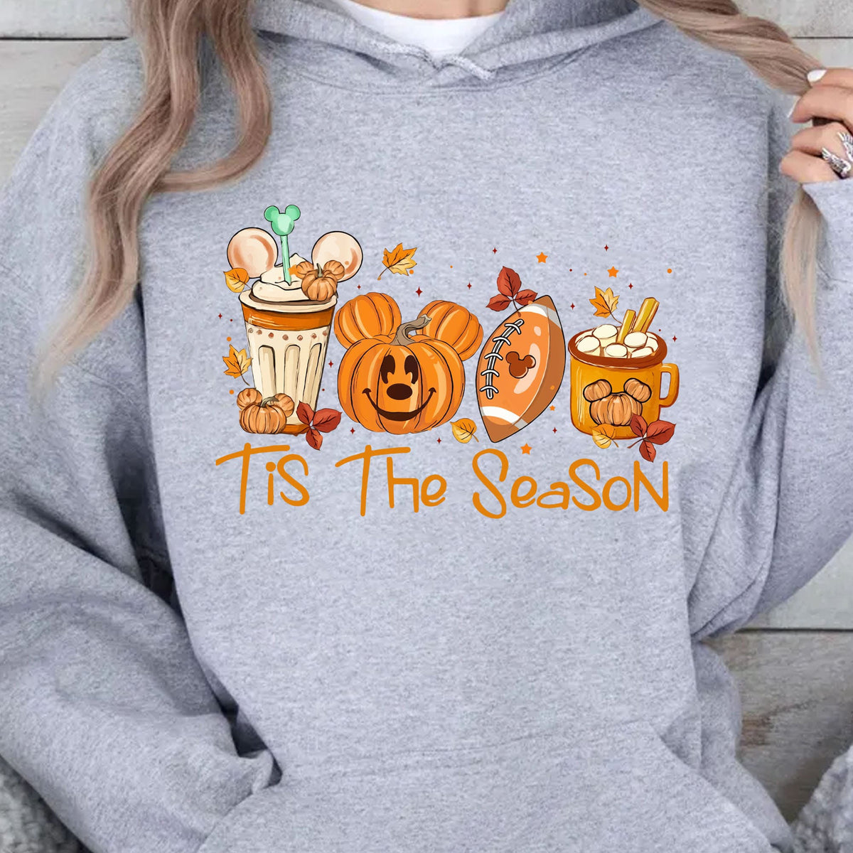Tis The Season Shirt, Football Halloween Shirt, Pumpkin Spice Shirt, Mouse Pumpkin Shirt, Autumn Halloween Sweatshirt T1360