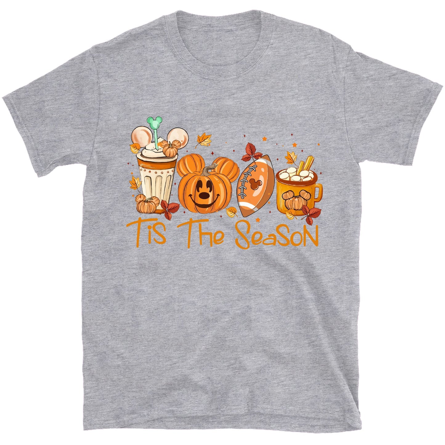 Tis The Season Shirt, Football Halloween Shirt, Pumpkin Spice Shirt, Mouse Pumpkin Shirt, Autumn Halloween Sweatshirt T1360