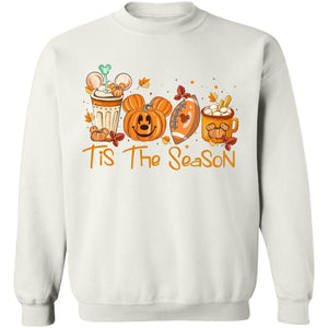 Tis The Season Shirt, Football Halloween Shirt, Pumpkin Spice Shirt, Mouse Pumpkin Shirt, Autumn Halloween Sweatshirt T1360