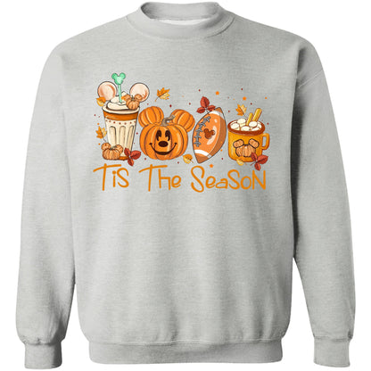 Tis The Season Shirt, Football Halloween Shirt, Pumpkin Spice Shirt, Mouse Pumpkin Shirt, Autumn Halloween Sweatshirt T1360