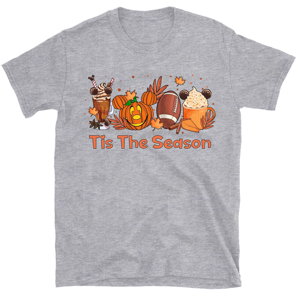 Tis The Season Shirt, Football Halloween Shirt, Pumpkin Spice Shirt, Mouse Pumpkin Shirt, Autumn Halloween Sweatshirt T1361