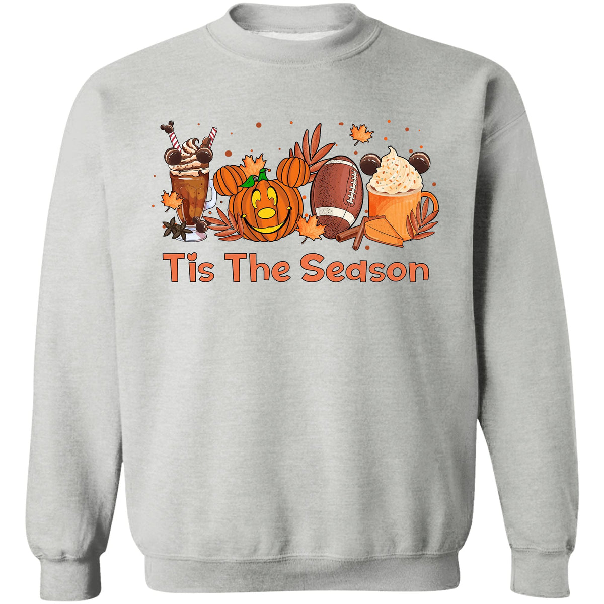 Tis The Season Shirt, Football Halloween Shirt, Pumpkin Spice Shirt, Mouse Pumpkin Shirt, Autumn Halloween Sweatshirt T1361
