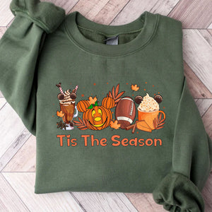 Tis The Season Shirt, Football Halloween Shirt, Pumpkin Spice Shirt, Mouse Pumpkin Shirt, Autumn Halloween Sweatshirt T1361