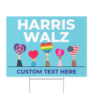 Harris Walz Custom Yard Sign | Tim Walz 2024 | Kamala Harris 2024 Yard Sign | Democrat Yard Sign T1365 - KH2