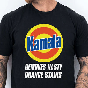 Kamala Removes Nasty Orange Stains Shirt | Vote Kamala Shirt | Kamala Harris 2024 | Democrat Shirt Dark T1368 - KH2