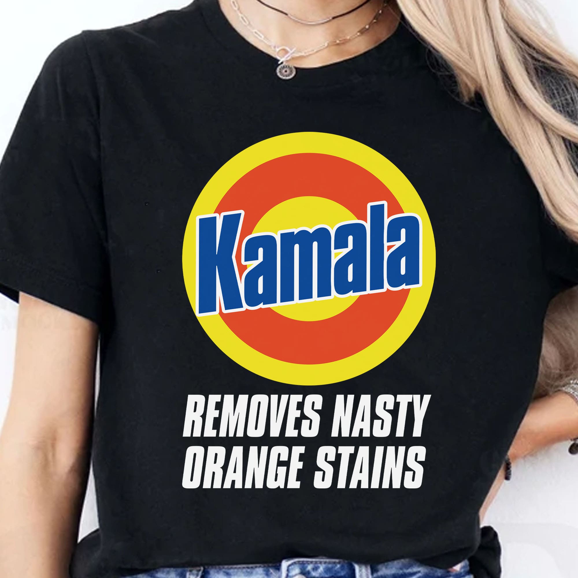 Kamala Removes Nasty Orange Stains Shirt | Vote Kamala Shirt | Kamala Harris 2024 | Democrat Shirt Dark T1368 - KH2