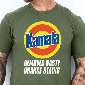 Kamala Removes Nasty Orange Stains Shirt | Vote Kamala Shirt | Kamala Harris 2024 | Democrat Shirt Dark T1368 - KH2