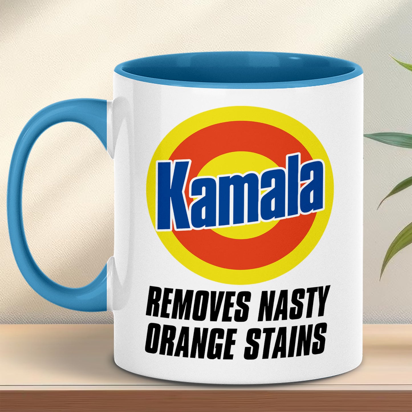 Kamala Removes Nasty Orange Stains Mug | Kamala Harris 2024 Mug | Democrat White Mug T1368 - KH2