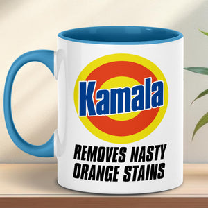 Kamala Removes Nasty Orange Stains Mug | Kamala Harris 2024 Mug | Democrat White Mug T1368 - KH2