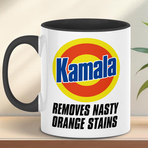 Kamala Removes Nasty Orange Stains Mug | Kamala Harris 2024 Mug | Democrat White Mug T1368 - KH2