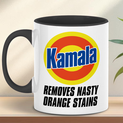 Kamala Removes Nasty Orange Stains Mug | Kamala Harris 2024 Mug | Democrat White Mug T1368 - KH2